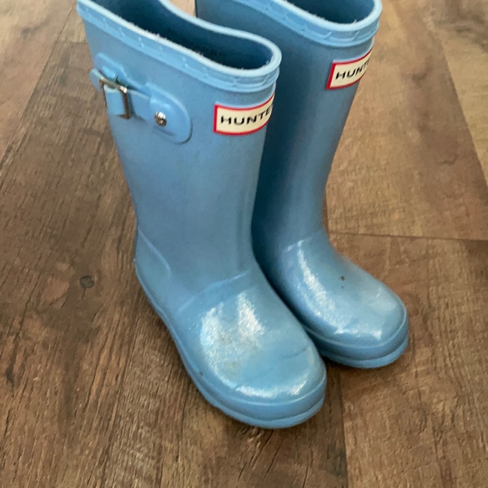 Hunter kids glitter boots size 10
